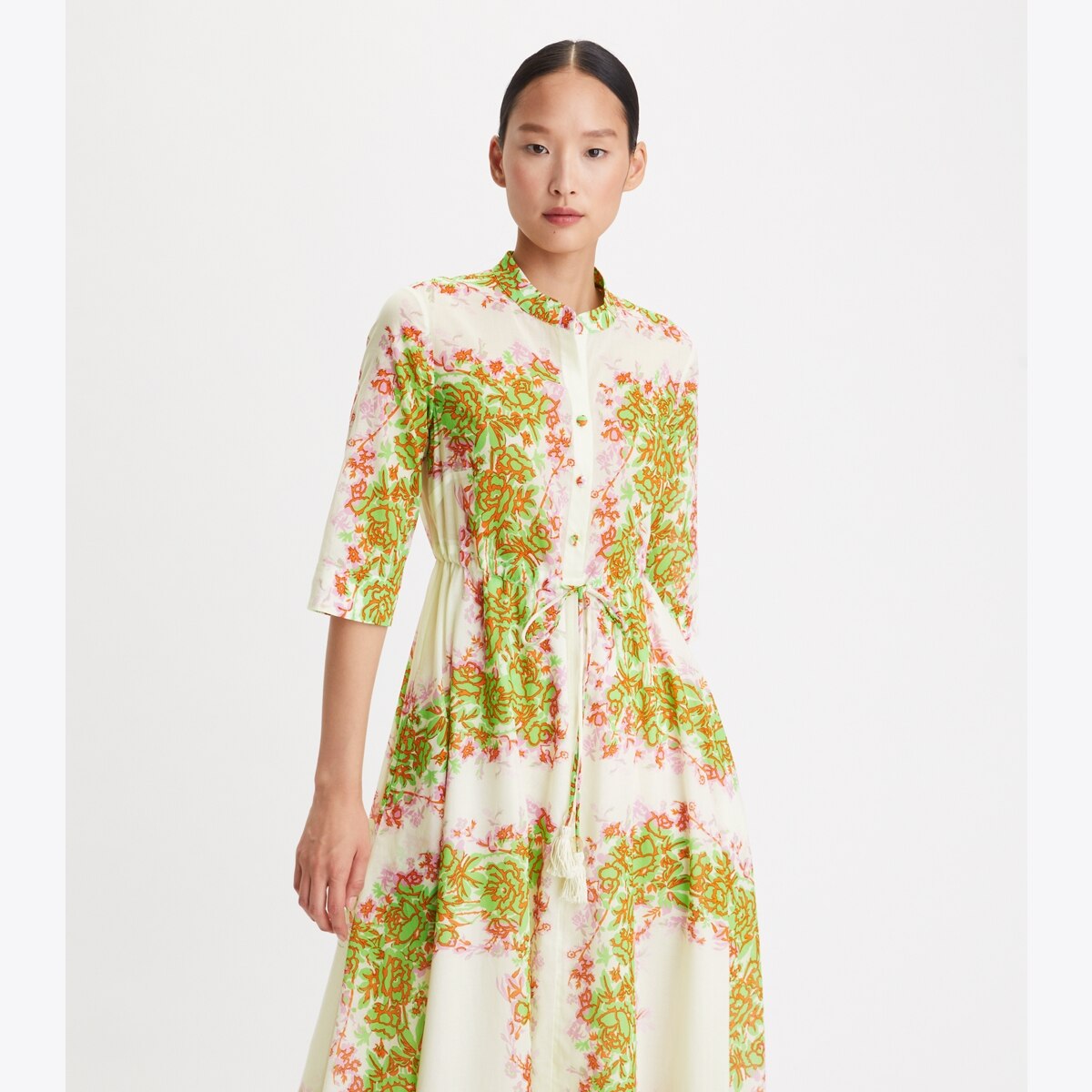 Printed Shirtdress: Women's Designer Dresses | Tory Burch