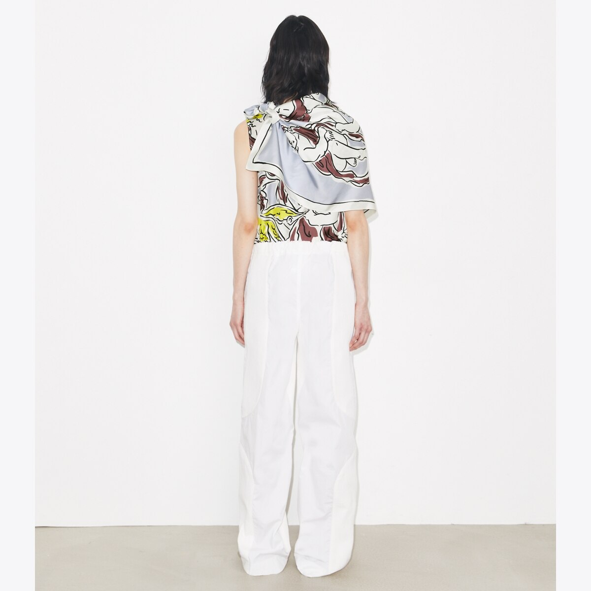 PRINTED SILK CAPE TOP - thumbnail 5