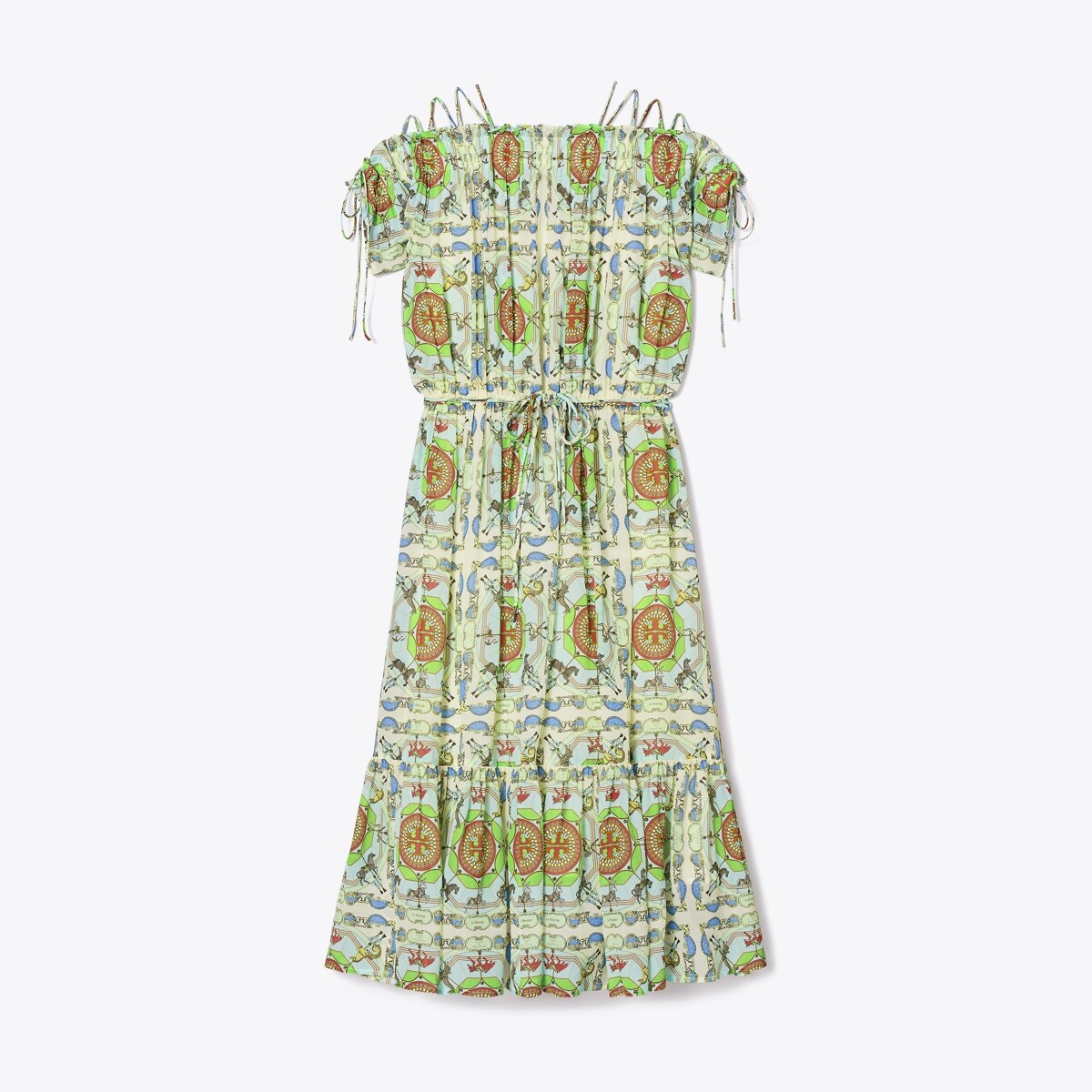 Printed Silk Dress: Women's Designer Coverups | Tory Burch