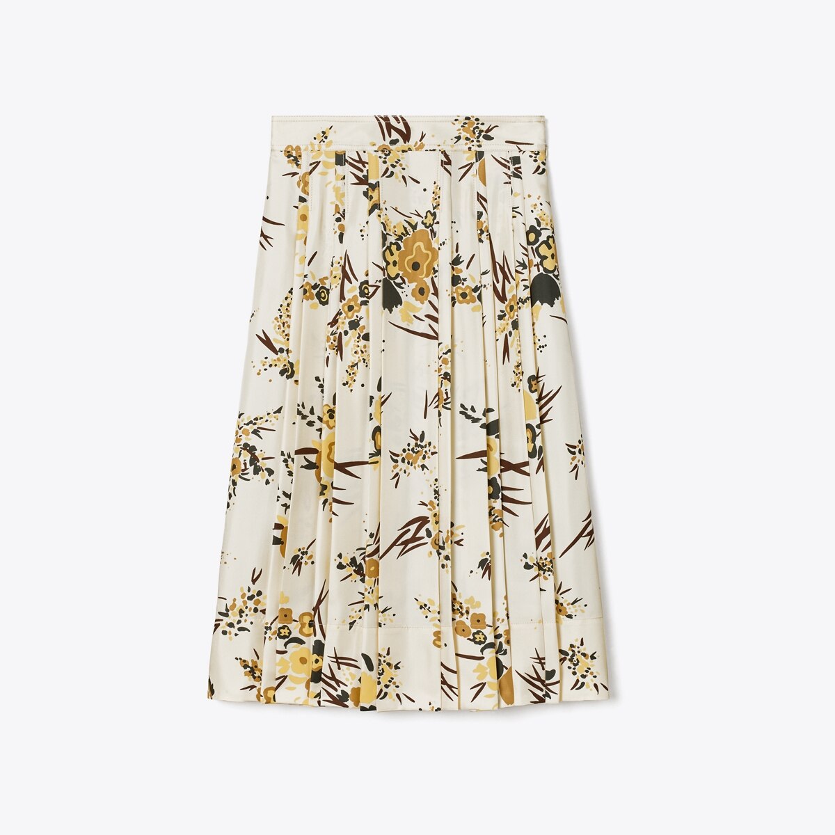 Printed Silk Pleated Skirt: Women's Designer Bottoms | Tory Burch