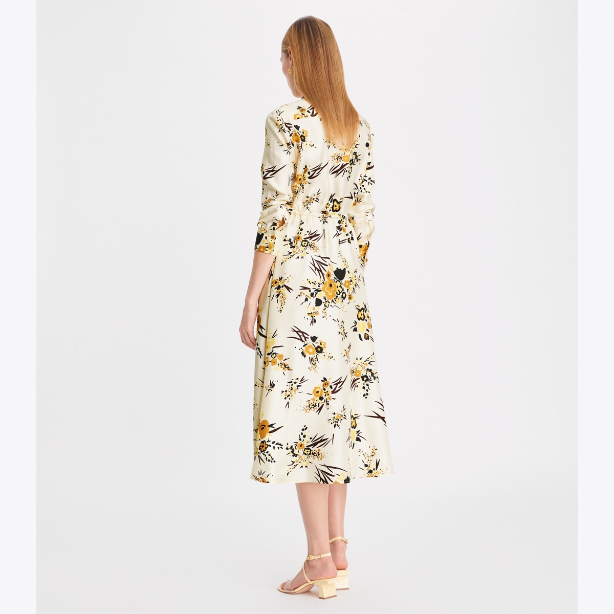 TORY BURCH Silk dress with pixelated logo print ワンピース Printed Silk Shirtdress: Women's Designer Dresses | Tory Burch