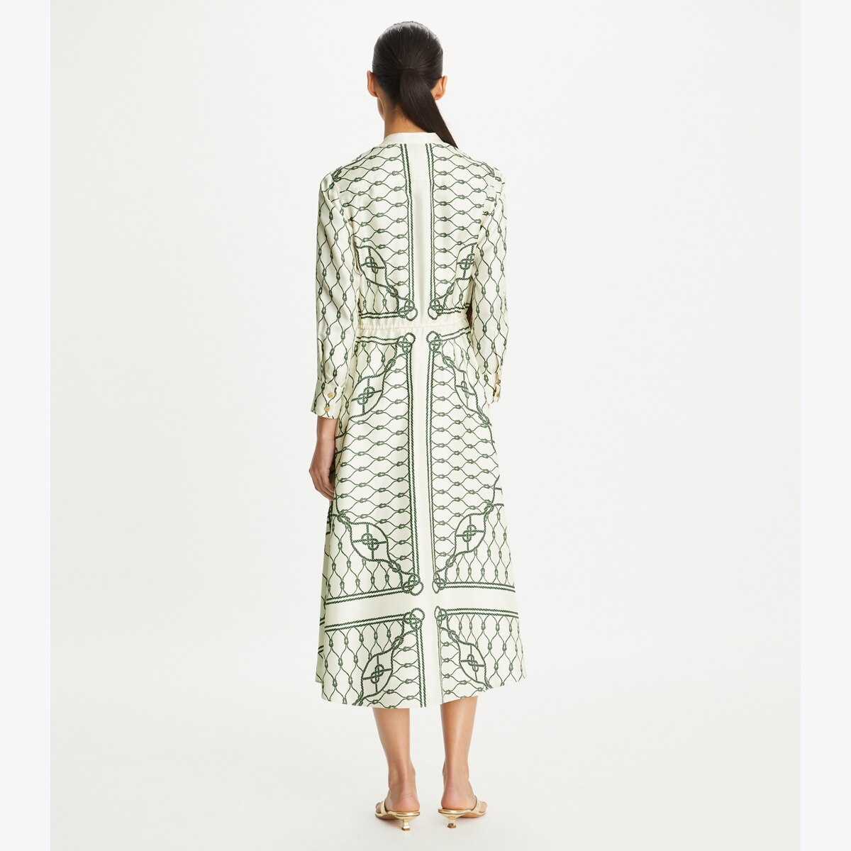 Printed Silk Shirtdress: Women's Designer Dresses | Tory Burch