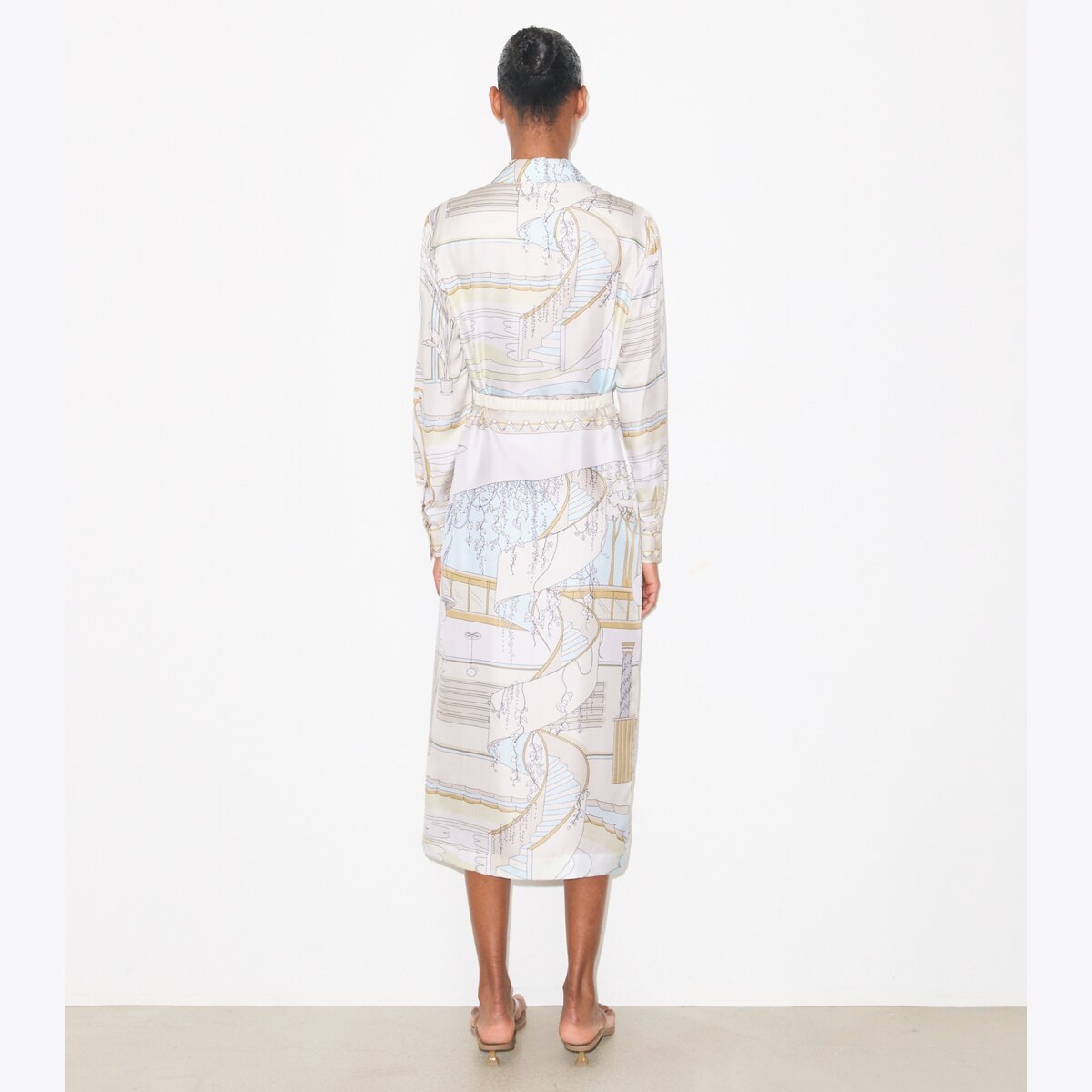 PRINTED SILK SHIRTDRESS - thumbnail 3