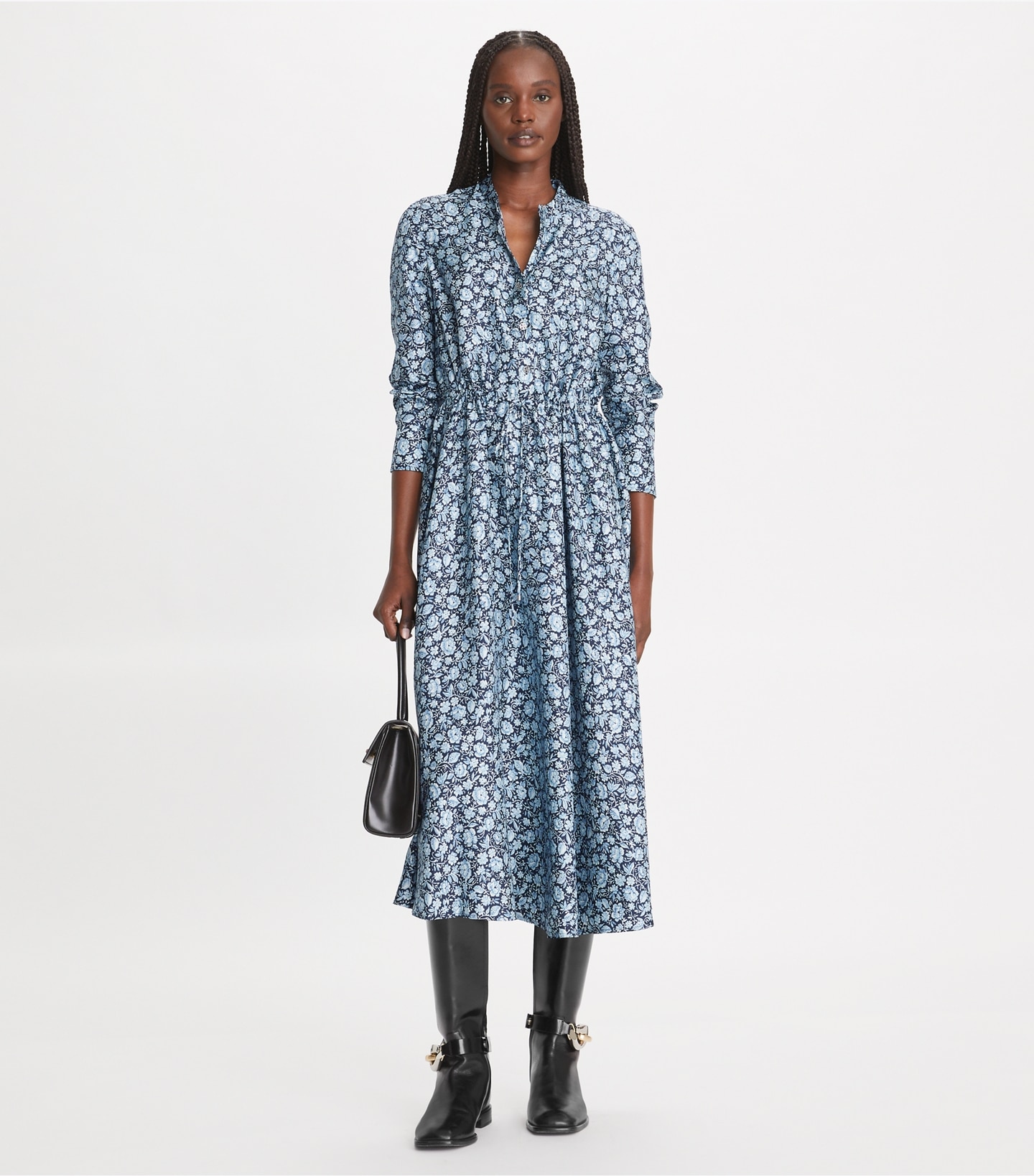 Printed Silk Shirtdress