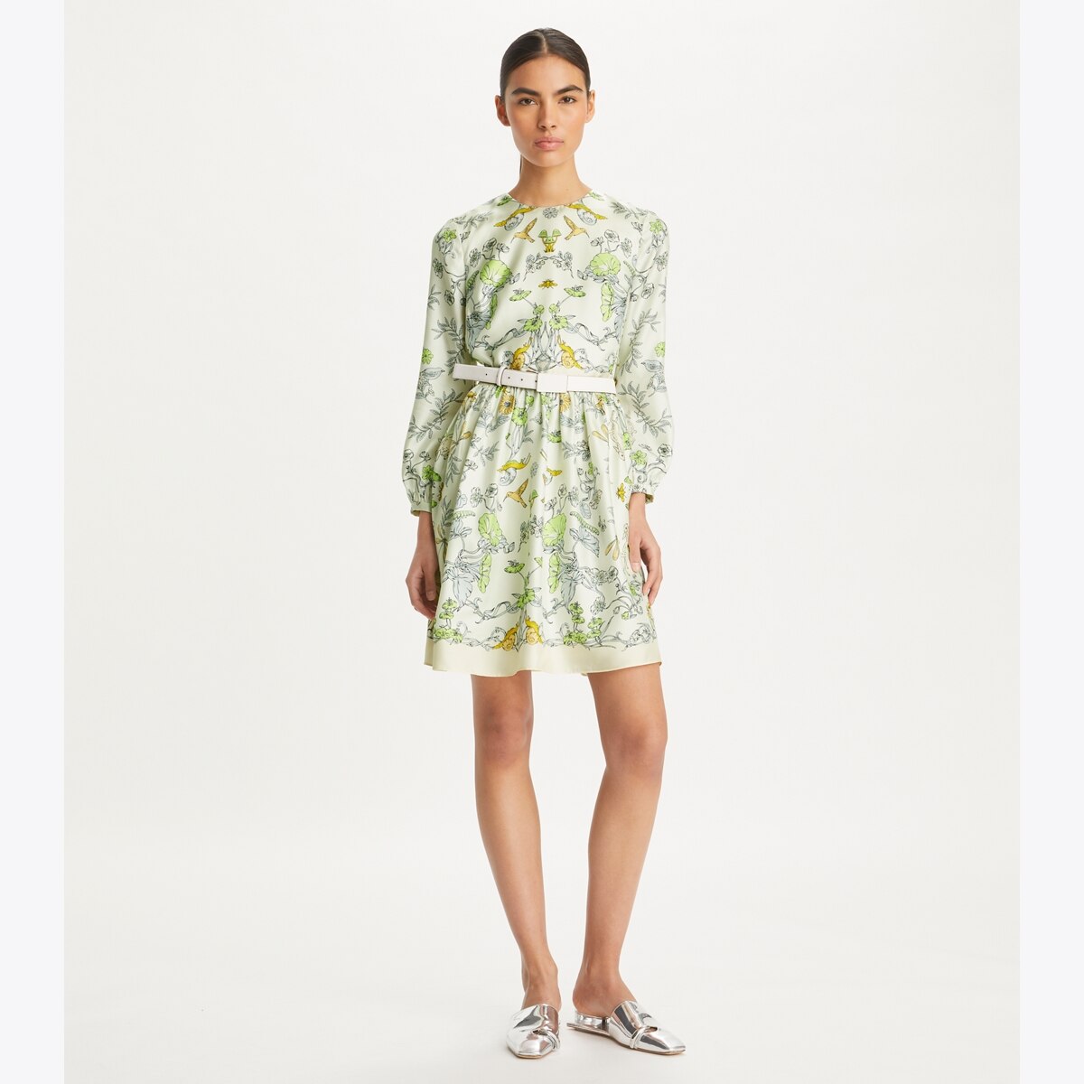 Printed Silk Twill Dress: Women's Designer Dresses | Tory Burch