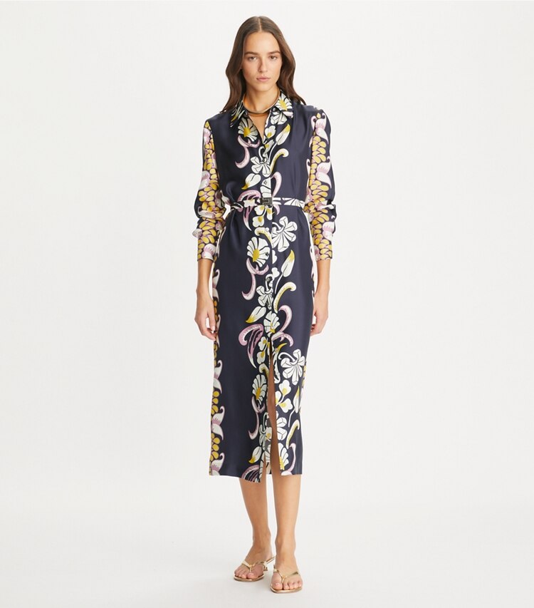 Tory burch hotsell silk shirt dress