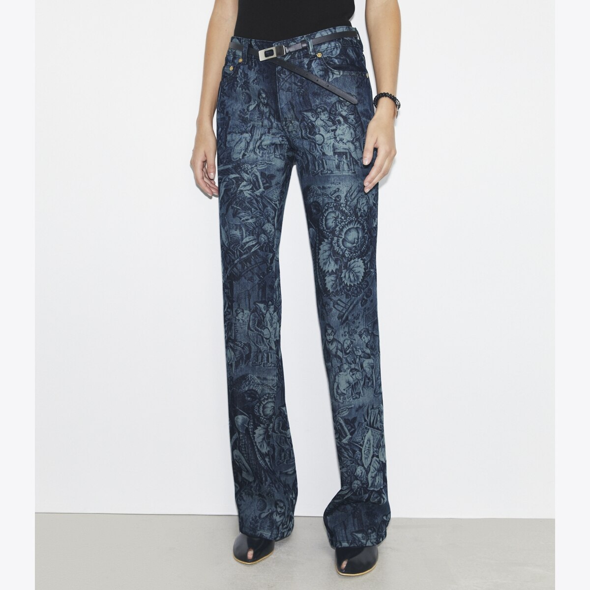 【関税&送料込】Tory Burch Medium Waist Slim Jeans Printed Skinny-Leg Jean: Women's Clothing | Bottoms | Tory