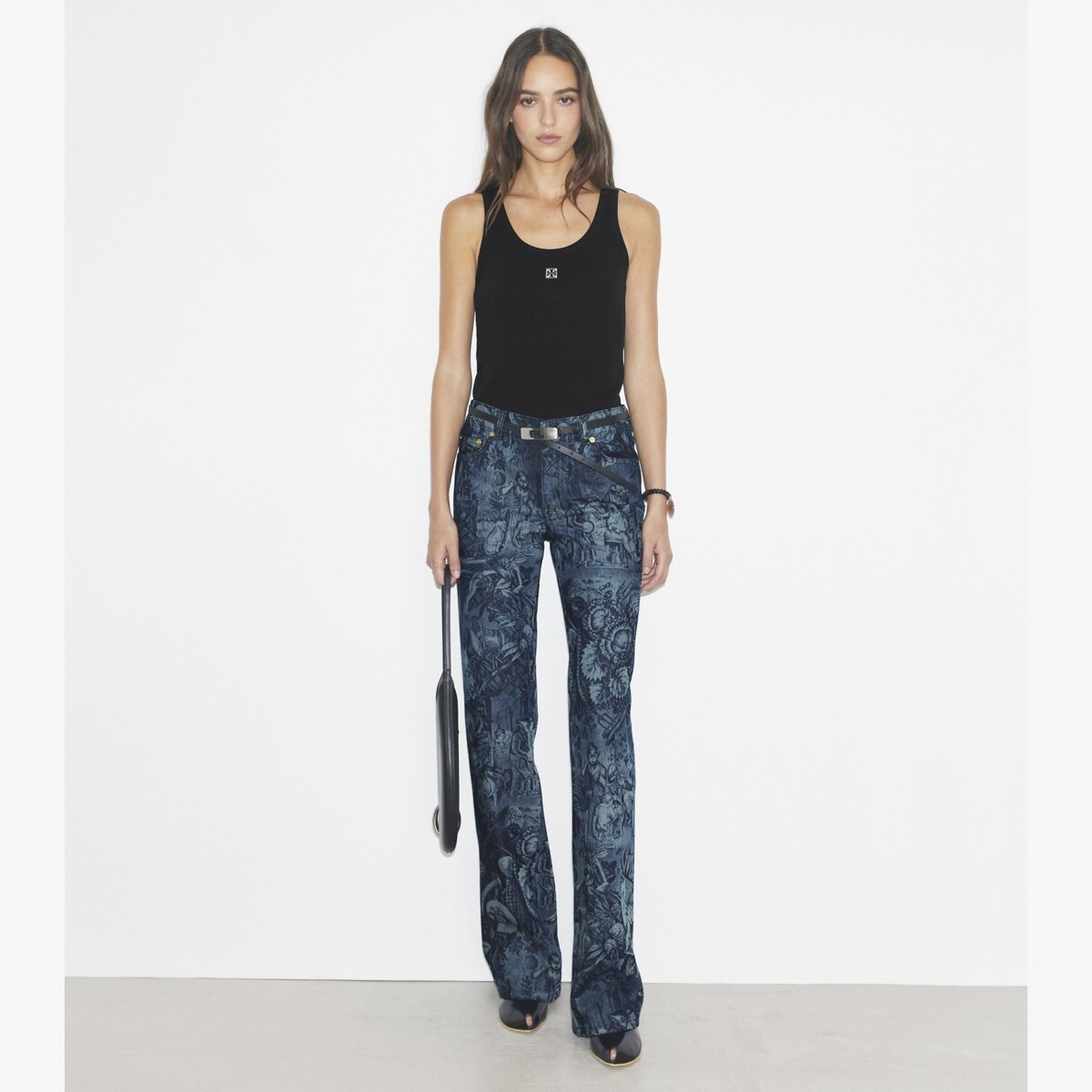 Printed Skinny-Leg Jean: Women's Clothing | Bottoms | Tory