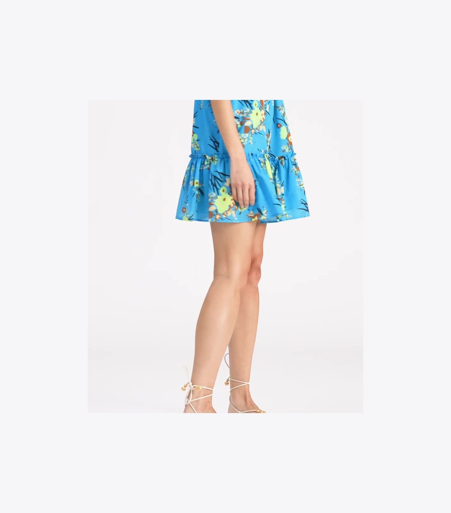 Printed Smocked Mini Dress