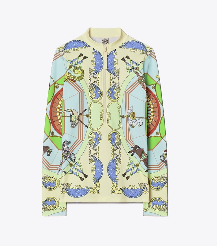 Tory Burch designer coverups Printed Surf Shirt in Mint front