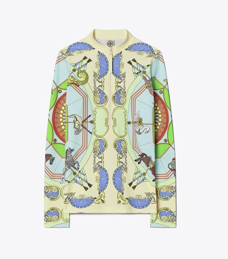 Tory Burch designer coverups Printed Surf Shirt in Mint front