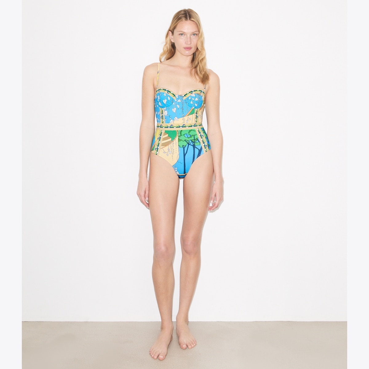 【新品・タグ付き】TORY BURCH 水着 スモックワンピース 水着 Printed Swimsuit: Women's Designer One Pieces | Tory Burch