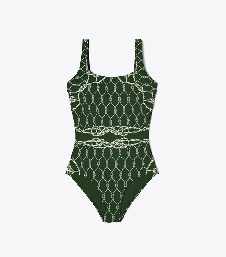 Printed Tank Swimsuit: Women's Designer One Pieces | Tory Burch