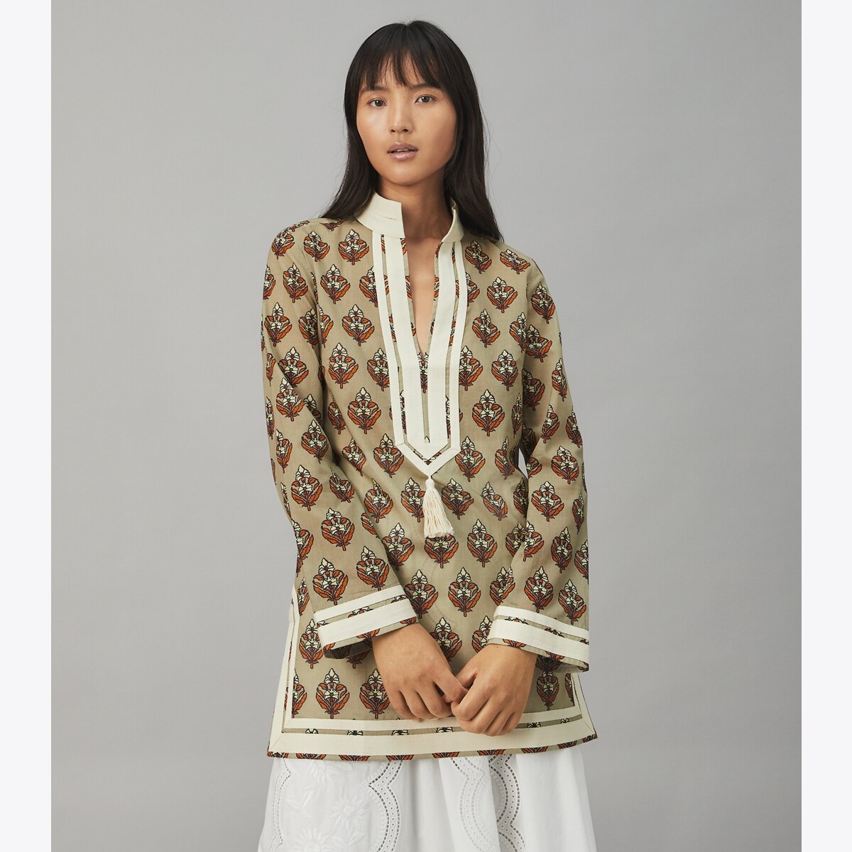ワンピース TORY BURCH TUNIC WITH PRINT Printed Tassel Tunic: Women's Designer Coverups | Tory Burch