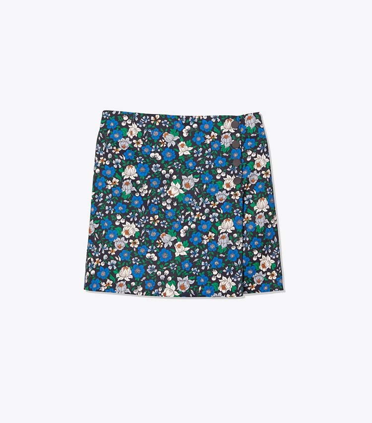 Tory Sport designer bottoms Printed Tech Twill Golf Skort in Tory Navy/Frost Primary Floral front