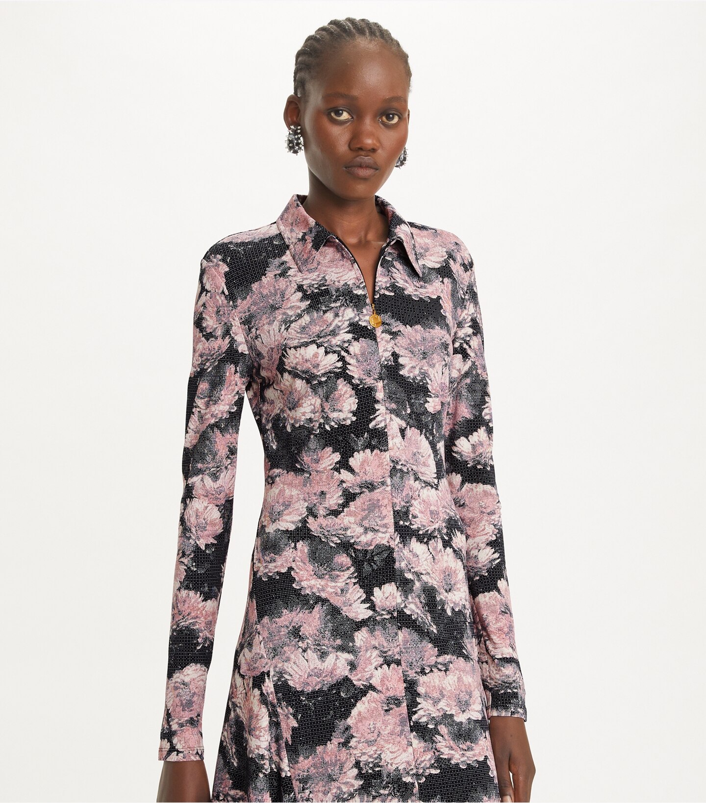 Printed Viscose Polo Dress