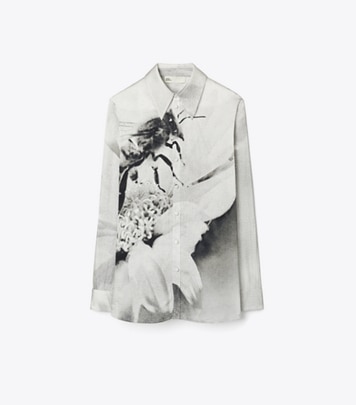 Cotton And Nylon Mesh Top: Women's Designer Jackets | Tory Burch