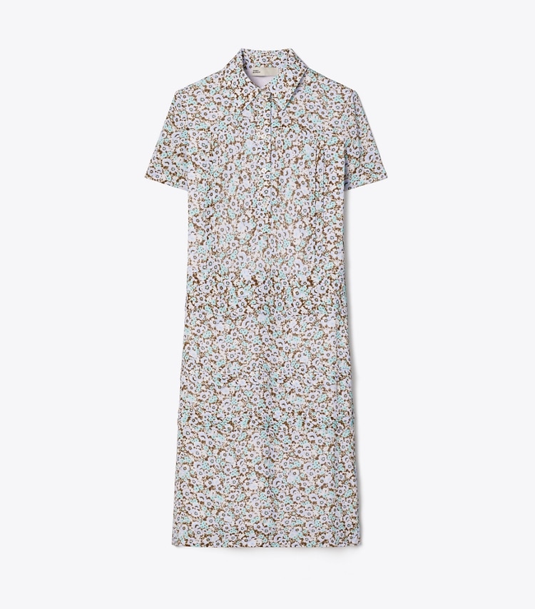 Tory Burch designer dresses Printed Viscose Shirtdress in Blue Floral front
