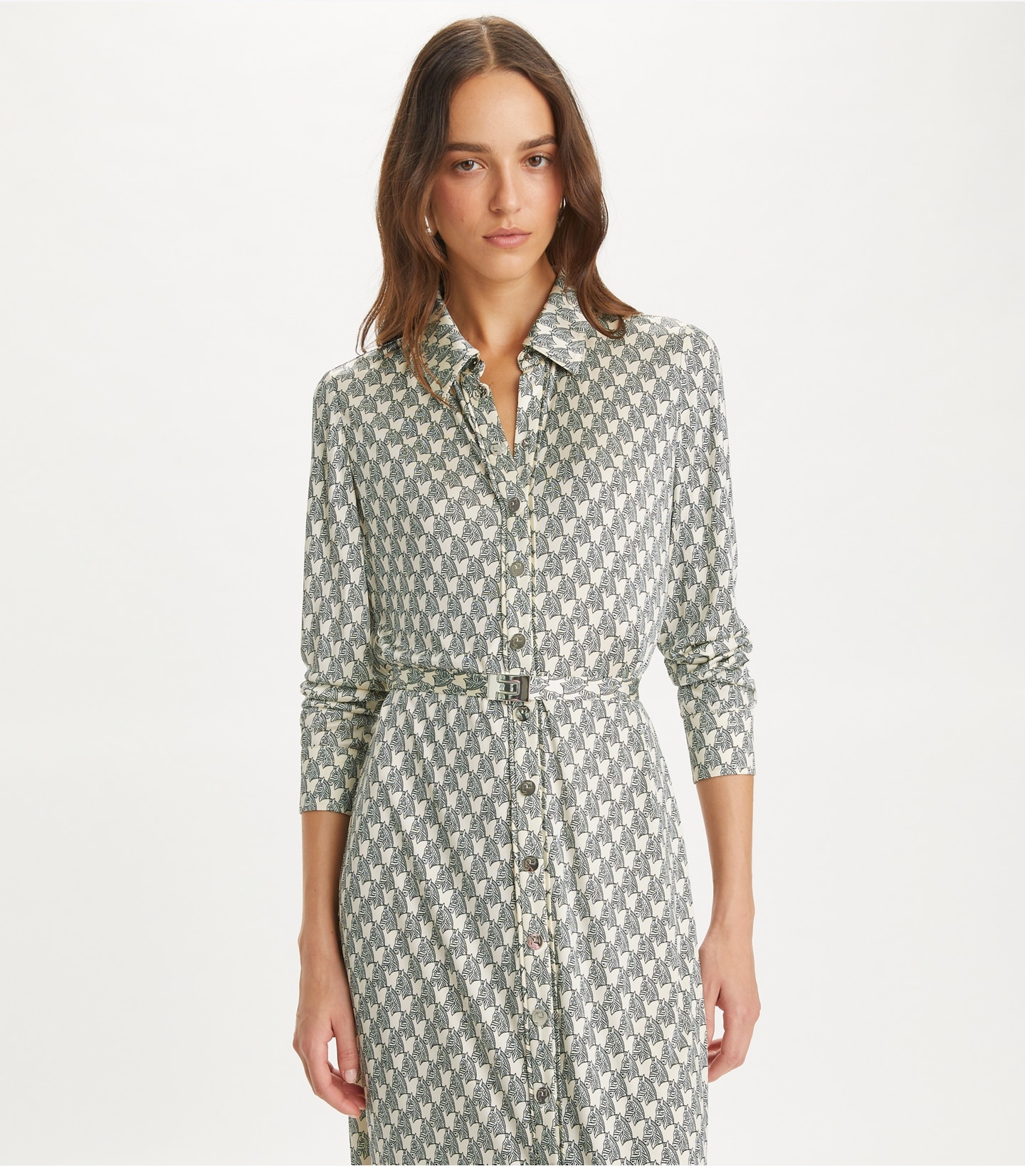 Printed Viscose Shirtdress