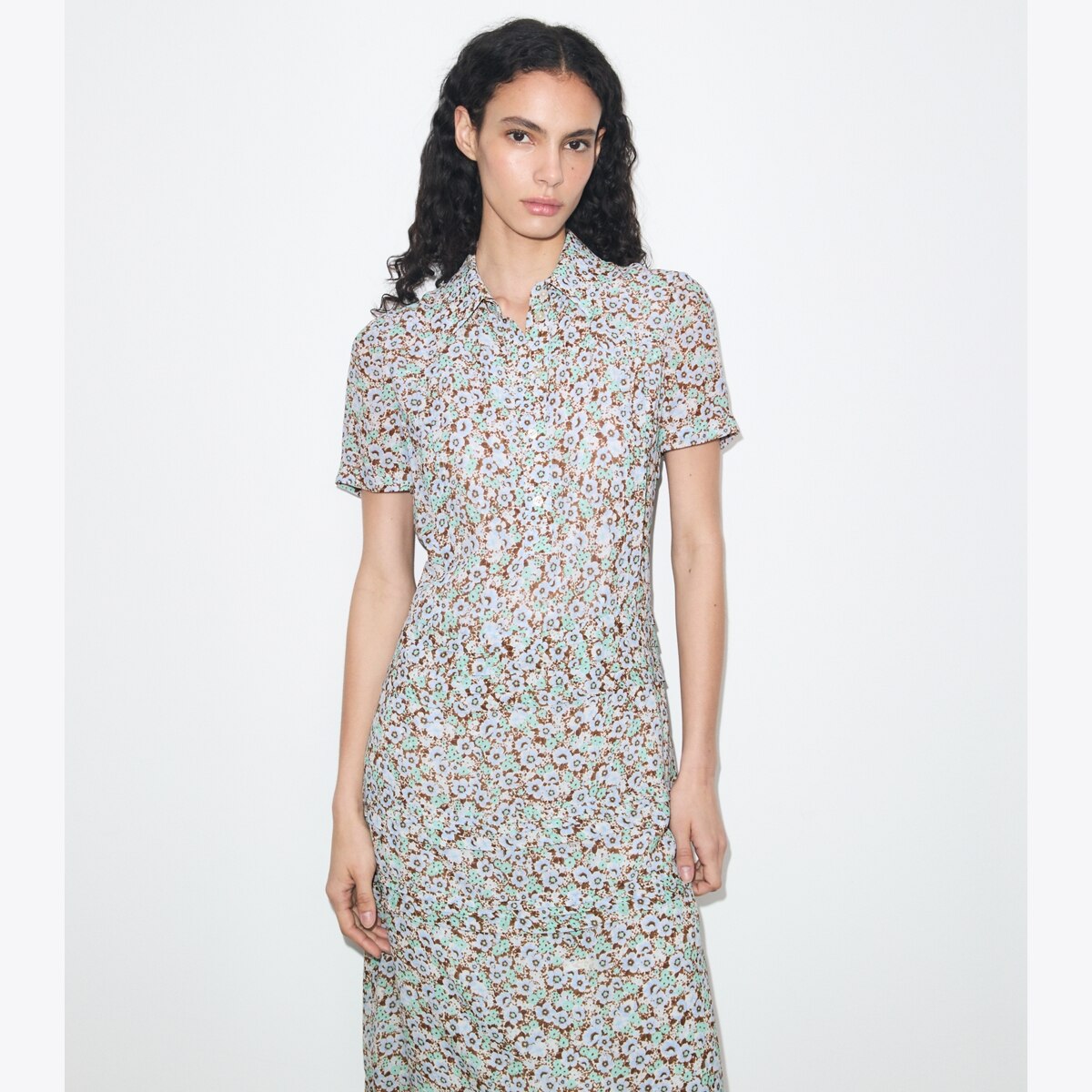 PRINTED VISCOSE SHIRTDRESS - thumbnail 5