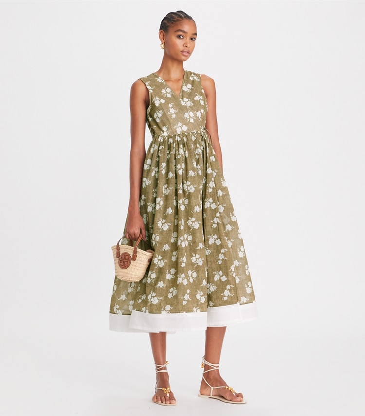 Printed Wrap Dress: Women's Designer Coverups | Tory Burch