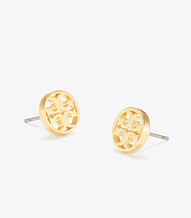 Tory Burch designer boucles d'oreilles Puces d’oreilles Icon in Tory Gold front