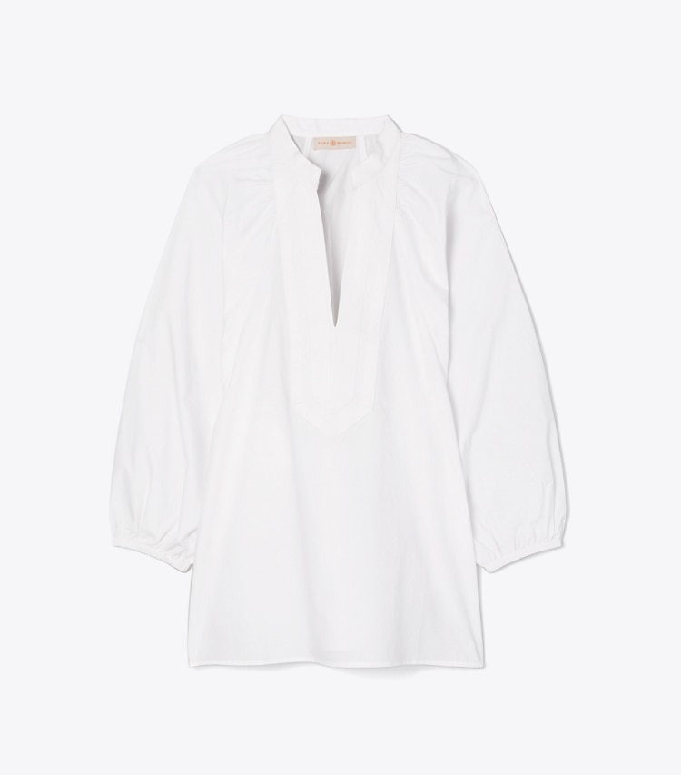 Tory Burch designer tops Puffed-Sleeve Tunic in White front