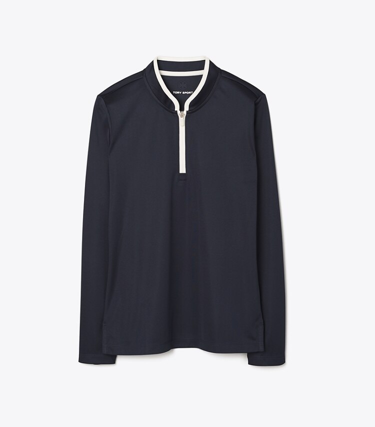 Tory Sport designer hauts Pull à demi-zip performance in Tory Navy front