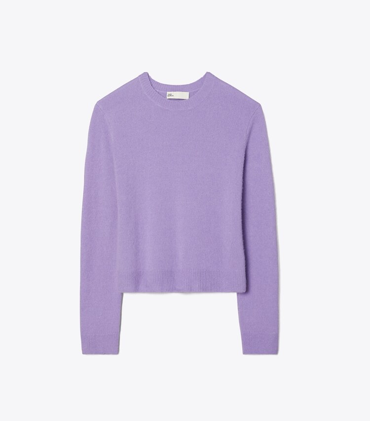 Tory Burch designer sweaters Pull en cachemire et soie in Crisp Lavender front