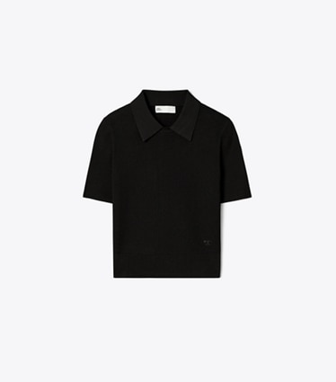 Tory Burch designer sweaters Pull ras-du-cou à col in Black front