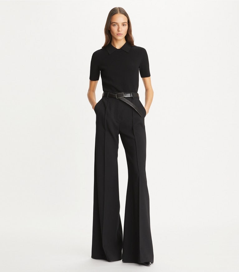 Tory Burch designer sweaters Pull ras-du-cou à col in Black front
