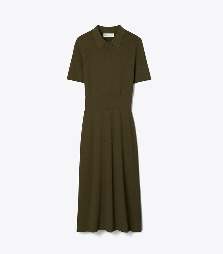 Tory Burch designer kleider Pulloverkleid aus Viskose in Dark Rich Earth front