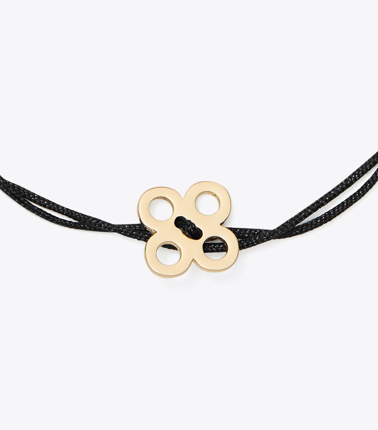 Tory Burch diseñador pulseras Pulsera cordón "Forget Me Not" en Black detalle