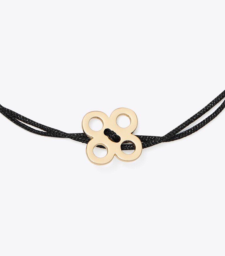 Tory Burch diseñador pulseras Pulsera cordón "Forget Me Not" en Black detalle