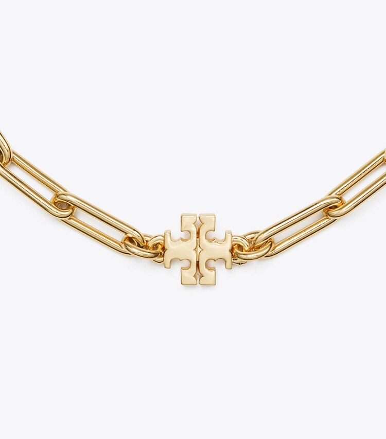 Tory Burch diseñador pulseras Pulsera de cadena Icon en Tory Gold detalle