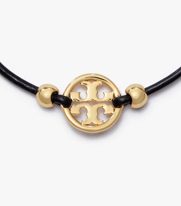 Tory Burch diseñador pulseras Pulsera deslizante Icon en Tory Gold / Black detalle