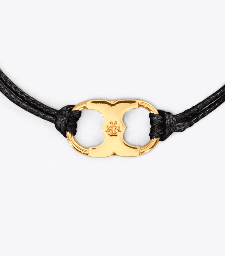 Tory Burch diseñador pulseras Pulsera Embrace Ambition en Black/Tory Gold detalle