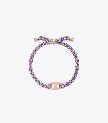 Tory Burch diseñador pulseras Pulsera Embrace Ambition en Rose Gold / Multi frente