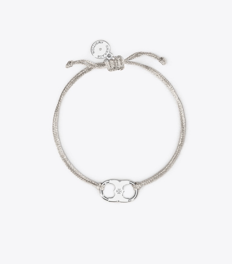 Tory Burch diseñador pulseras Pulsera Embrace Ambition en Silver/Tory Silver frente
