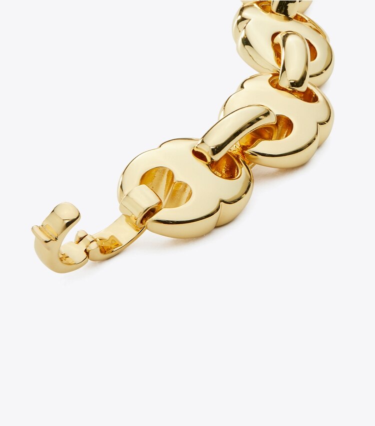 Tory Burch diseñador pulseras Pulsera Gemini Link en Light Brass detalle