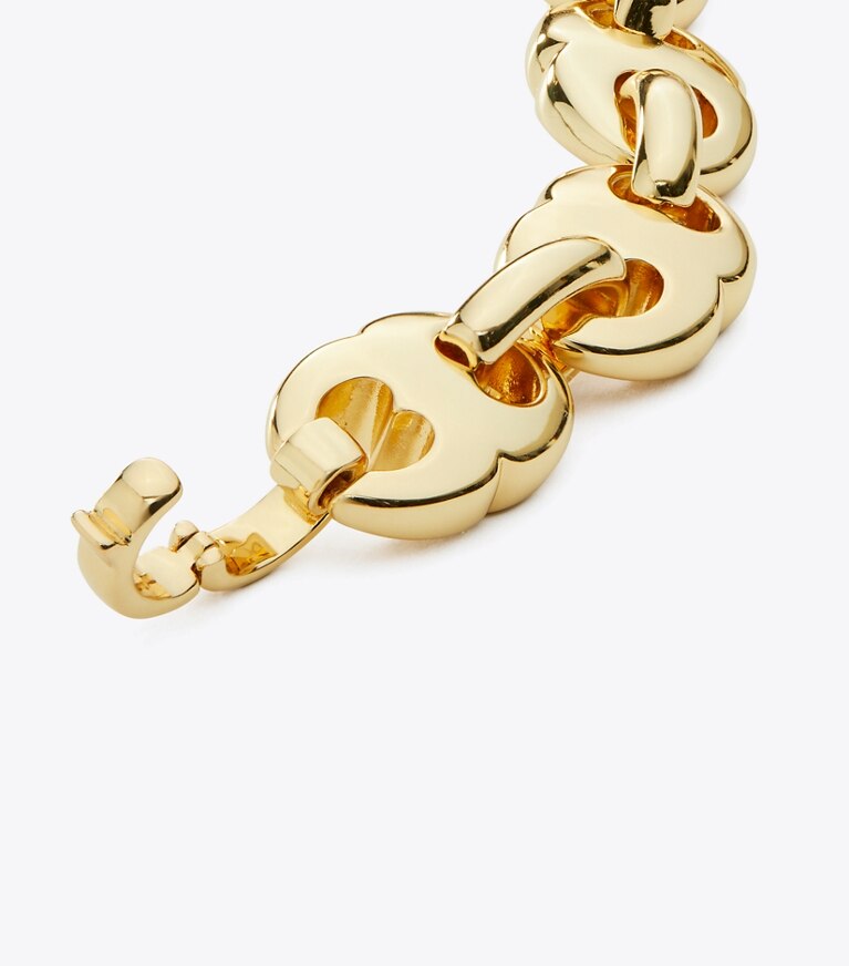 Tory Burch diseñador pulseras Pulsera Gemini Link en Light Brass detalle