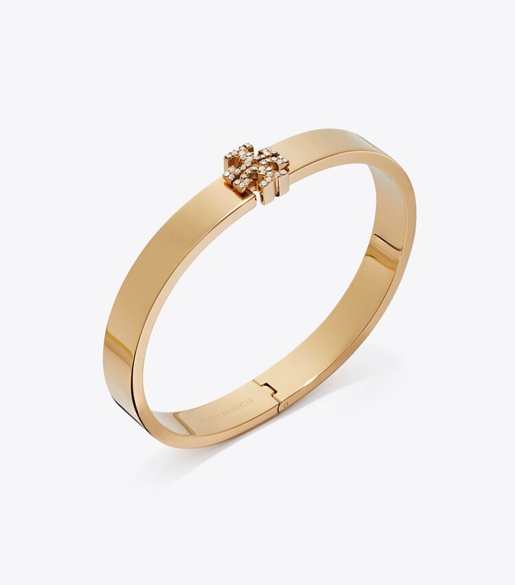 Tory Burch diseñador pulseras Pulsera Icon en pavé en Tory Gold / Crystal detalle