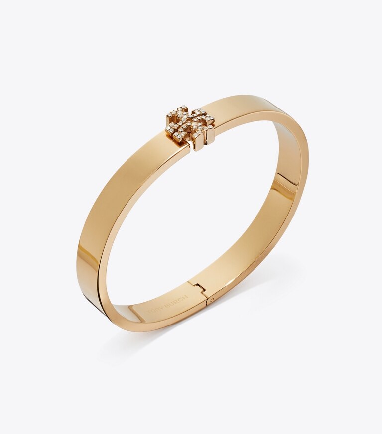 Tory Burch diseñador pulseras Pulsera Icon en pavé en Tory Gold / Crystal detalle
