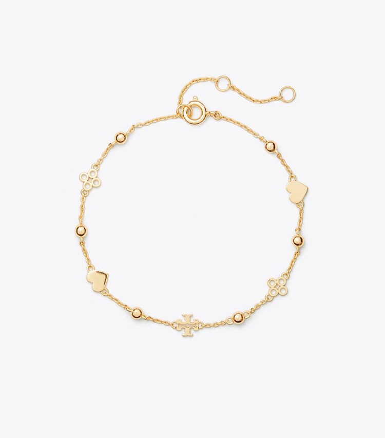 Tory Burch diseñador pulseras Pulsera Kira delicada en Tory Gold frente