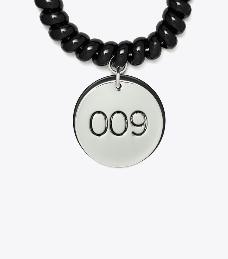 Tory Burch diseñador pulseras Pulsera Locker Room en Black detalle