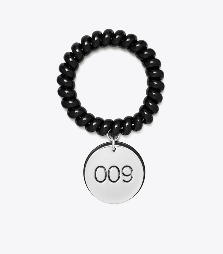 Tory Burch diseñador pulseras Pulsera Locker Room en Black frontal