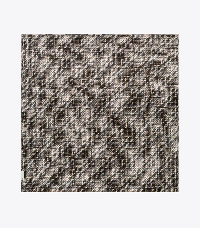 Tory Burch designer schals Quadratisches Seidentuch mit Pixelblumen in Pixel Flower Silk Square Blush packable reversible