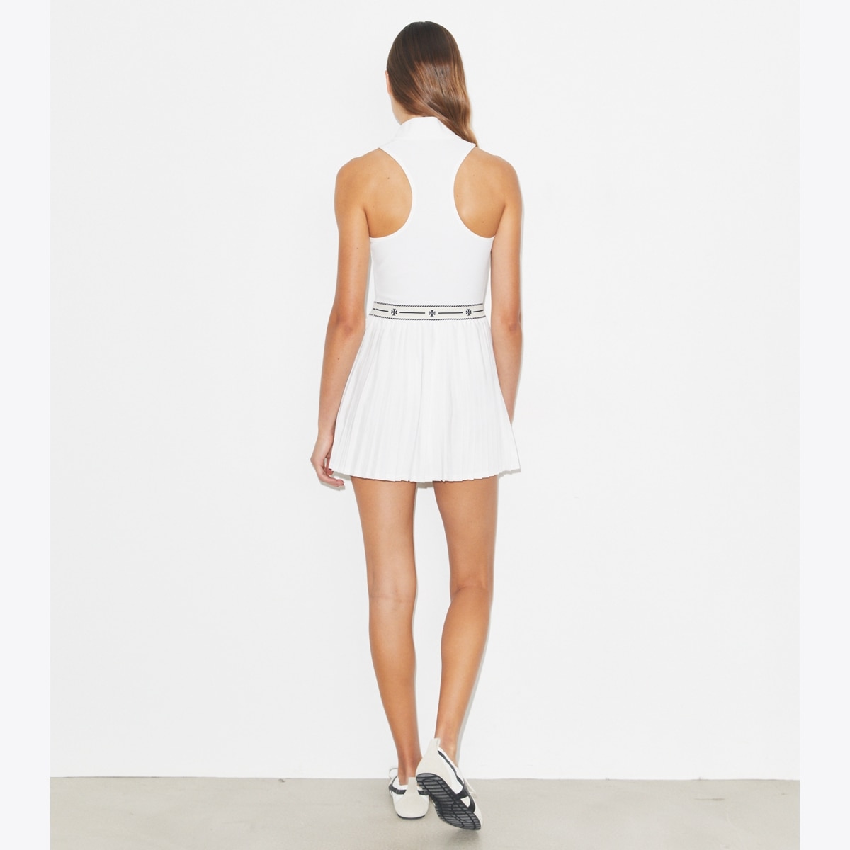 Quarter-Zip Pleated Tennis Dress: Women's Designer Dresses | Tory