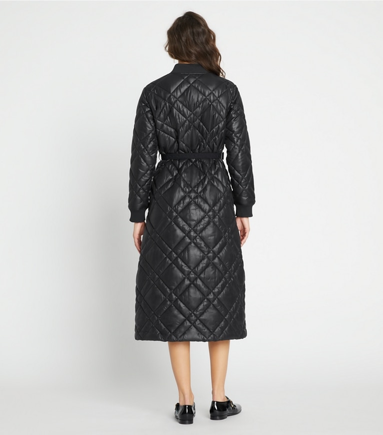 Tory Burch designer coats Quilted Loriner Jacket in Black front