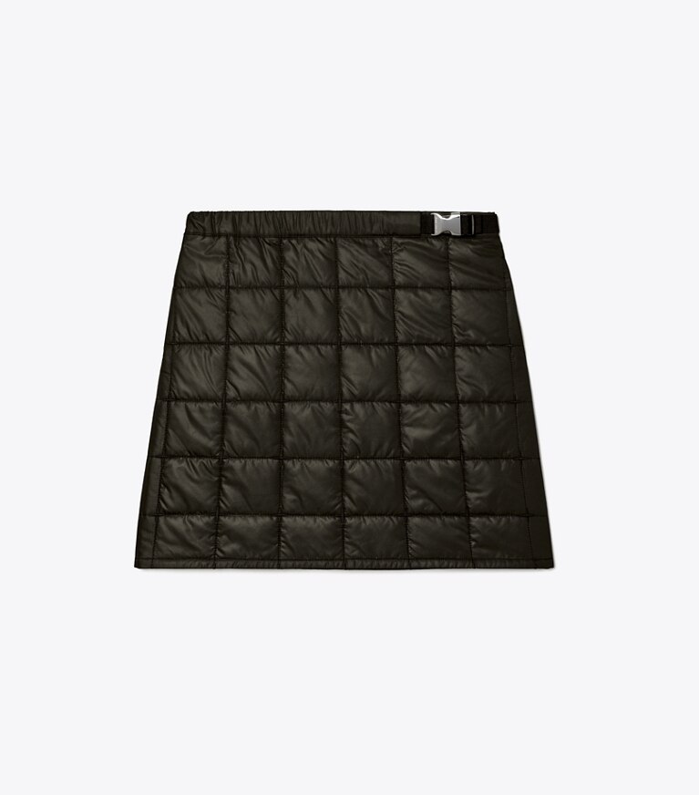 Black quilted 2025 mini skirt